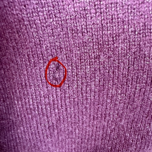 Talbots cashmere burgundy 3/4 sleeve pullover sweater women's size XS - Picture 10 of 10